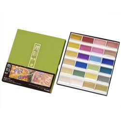 ZIG Gansai Tambi Aquarell 24 &ndash; metallic akvarel farves�t