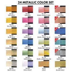 ZIG Gansai Tambi Aquarell 24 &ndash; metallic akvarel farves�t