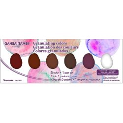 ZIG Gansai Tambi Granulating &ndash; s�t med 5 akvarel farver