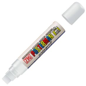 ZIG posterman Marker vandafvis - 15mm hvid flydende kridtmarker