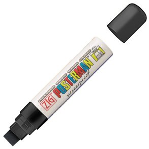 ZIG posterman Marker vandafvis - 15mm sort flydende kridtmarker
