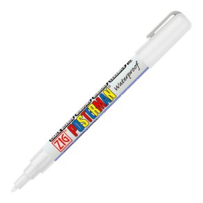 ZIG posterman Marker vandafvis - 1mm hvid flydende kridtmarker