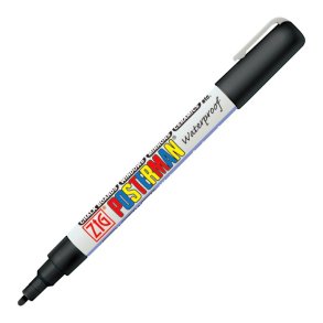ZIG posterman Marker vandafvis - 1mm sort flydende kridtmarker