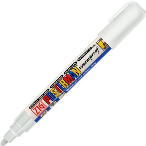 ZIG posterman Marker vandafvis - 2mm hvid flydende kridtmarker