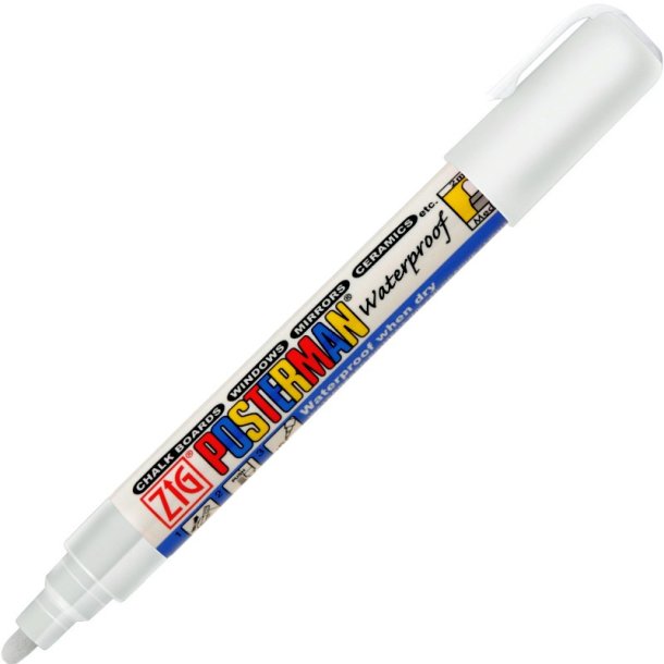 ZIG Marker - Posterman - 2mm - hvid