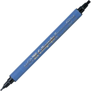 ZIG Kuretake calligraphy pen II TC-3100 - Dualtip 2/3,5mm sort