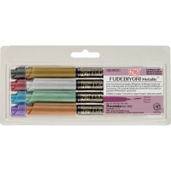 ZIG Fudebiyori Brusch pen - 8-set metallic