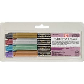 ZIG Fudebiyori Brusch pen - 8-set metallic