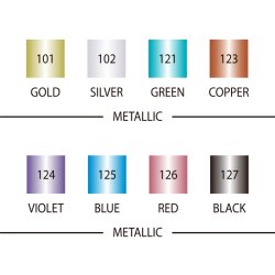 ZIG Fudebiyori Brusch pen - 8-set metallic