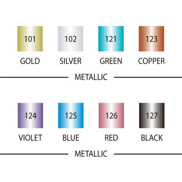 ZIG Fudebiyori Brusch pen - 8-set metallic