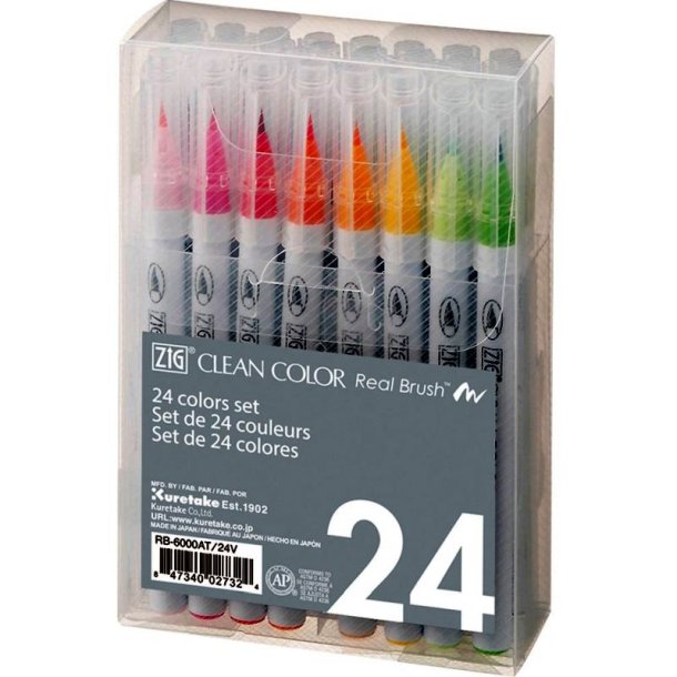 ZIG Clean Color Pensel - Pen st - med 24 stk