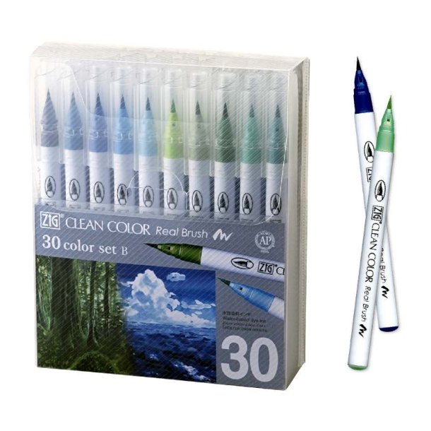 ZIG Clean Color Pensel - Pen St B - med 30 stk.