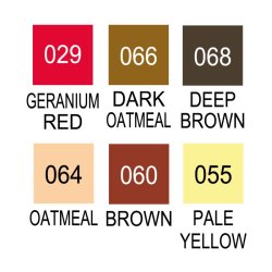 ZIG Clean Color Pensel - Pen St - med 6 stk. Portrtfarver II