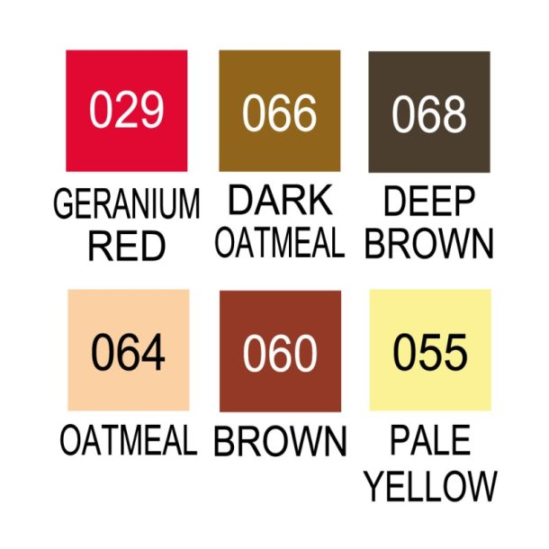 ZIG Clean Color Pensel - Pen St - med 6 stk. Portrtfarver II