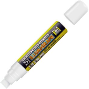 ZIG Illumigraph Marker wet-wipe - 15mm hvid flydende kridtmarker
