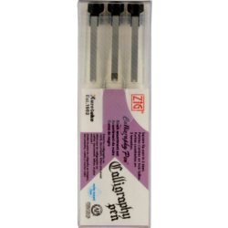 ZIG Kuretake calligraphy st - 1/2/3mm kalligrafist med 3 sorte