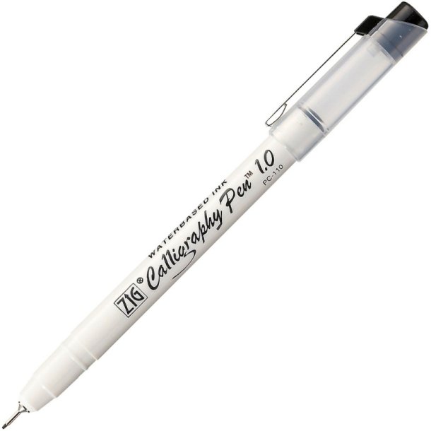 ZIG Kalligrafi Pen - 1,0mm - sort