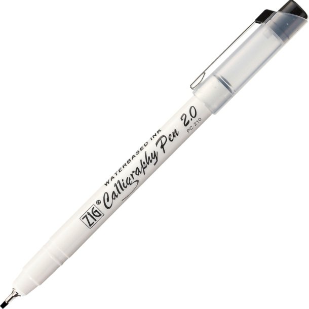 ZIG Kalligrafi Pen - 2,0mm - sort