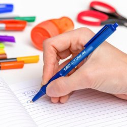 BIC kuglepen Soft Feel Clic Grip - 1,0mm - bl�