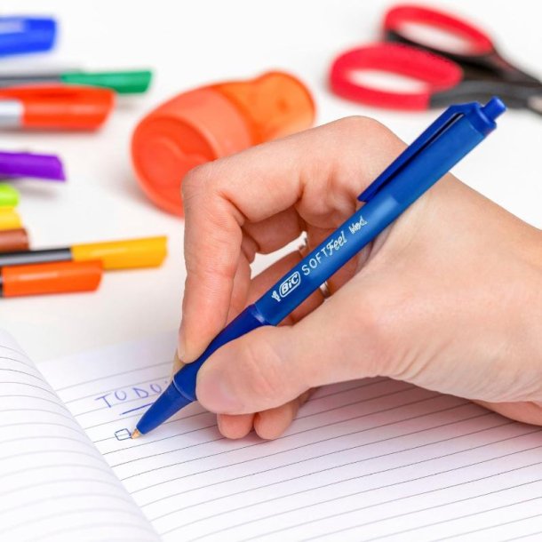 BIC kuglepen Soft Feel Clic Grip - 1,0mm - bl�