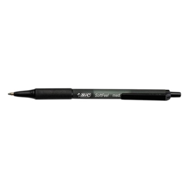 BIC kuglepen Soft Feel Clic Grip - 1,0mm - sort
