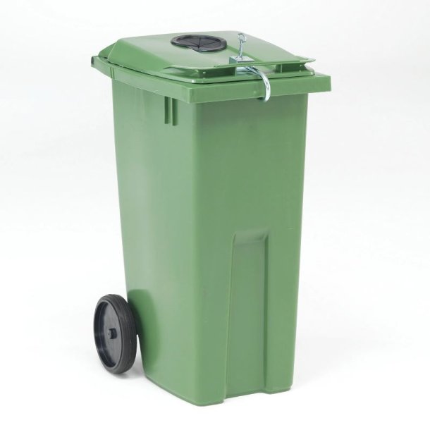 Affaldsbeholder - 190 Liter - rund bning - Dse/Flaske indkast - til inde og ude - ls - grn