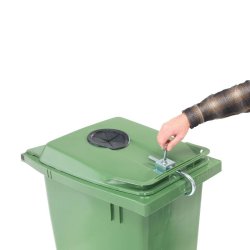 Affaldsbeholder - 190 Liter - rund bning - Dse/Flaske indkast - til inde og ude - ls - grn
