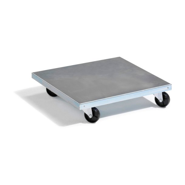 Dkvogn Kvadratisk - lasteevne 150 kg - 500x500 mm - Glat galvaniseret overflade 