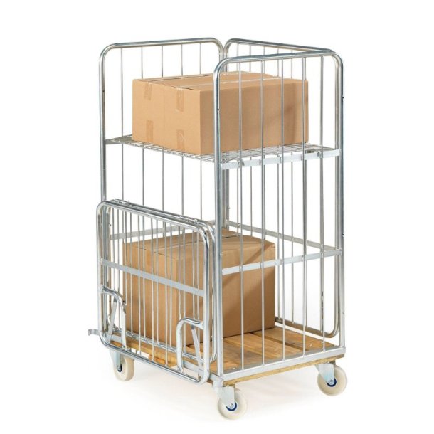 Rullecontainer - JORDAN 450 kg - El forzinket stl - 1390x675x830 mm - uden bremser 