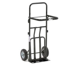 Skkevogn/affaldsvogn i sort - til 125 liters poser - laster 100 kg