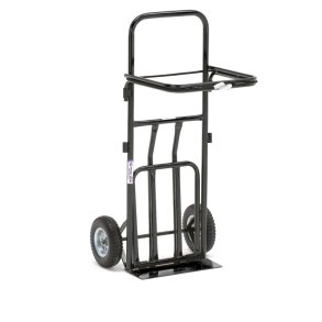 Skkevogn/affaldsvogn i sort - til 125 liters poser - laster 100 kg