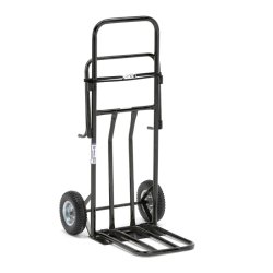 Skkevogn/affaldsvogn i sort - til 125 liters poser - laster 100 kg