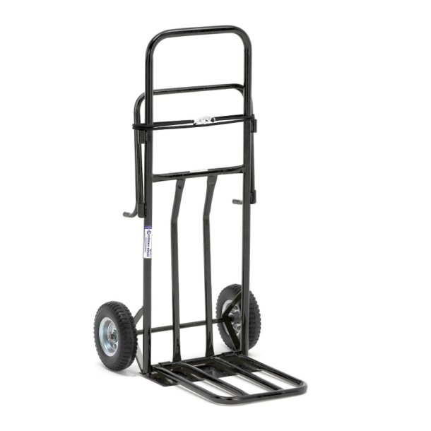 Skkevogn/affaldsvogn i sort - til 125 liters poser - laster 100 kg