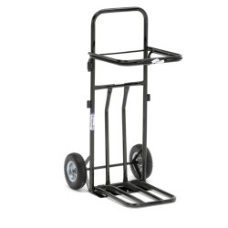 Skkevogn/affaldsvogn i sort - til 125 liters poser - laster 100 kg