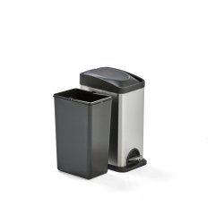 Pedalspand - 1x15 liter - udtagelig inder beholder - Hygiejnisk - Rustfri