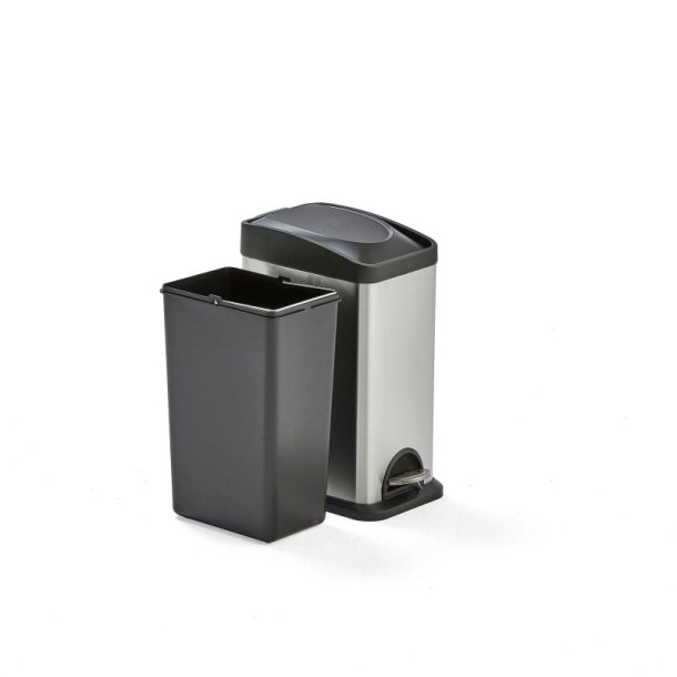 Pedalspand - 1x15 liter - udtagelig inder beholder - Hygiejnisk - Rustfri