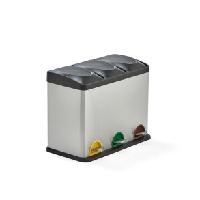 Pedalspand - 3x15 liter - inder beholder - Farvekodede pedaler