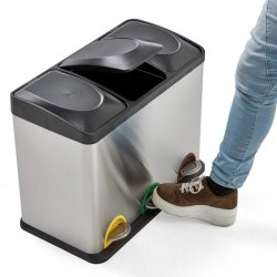 Pedalspand - 3x15 liter - inder beholder - Farvekodede pedaler