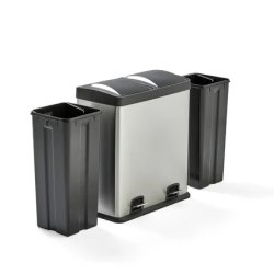 Pedalspand - 2x30 liter - udtagelig inder beholder - Hygiejnisk - Rustfri stl