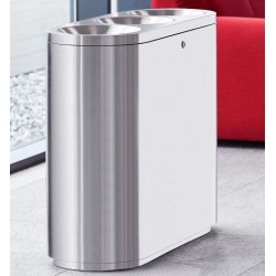 Affalds sorteringsmodul - 3 beholdere - 3x48 Liter - Rustfrit stl - Slv