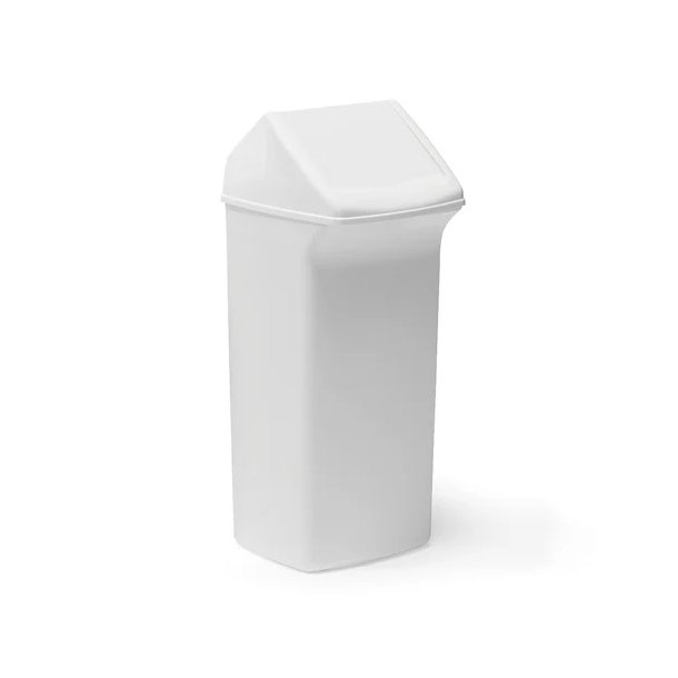 Affaldsspand - 40 Liter - plast - med vippelg - hvid - hvidt lg