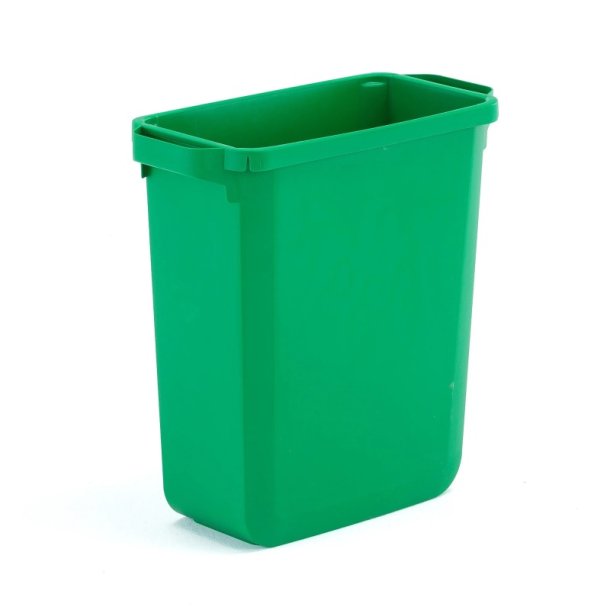 Affaldsspand - 60 Liter - plast - Dobbelt hndtag - til inde og ude brug - Stabelbar - grn