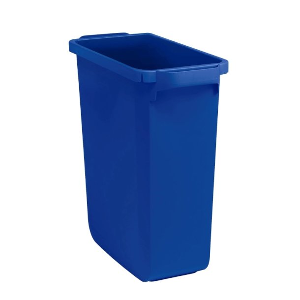 Affaldsspand - 60 Liter - plast - Dobbelt hndtag - til inde og ude brug - Stabelbar - bl
