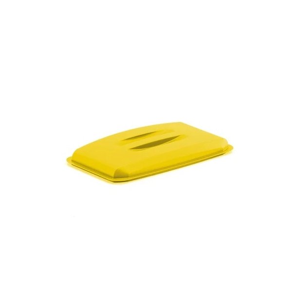 Lg til 60 liters Affaldsspand - hrdfrt plast - hndtag - gul