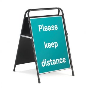 Gadeskilt - 500x700 mm - pulverlakeret pladestl og stlrr - sort