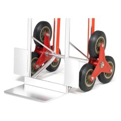 Skkevogn til Trapper - hjul og glideskinne - 150 kg - Alu