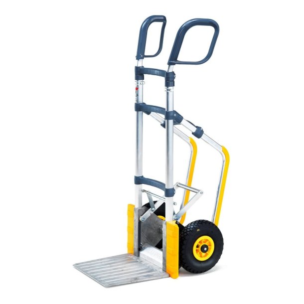 Skkevogn Hjde justerbar - Easy-tip pedal - Aluminium - 250 kg - gul/bl