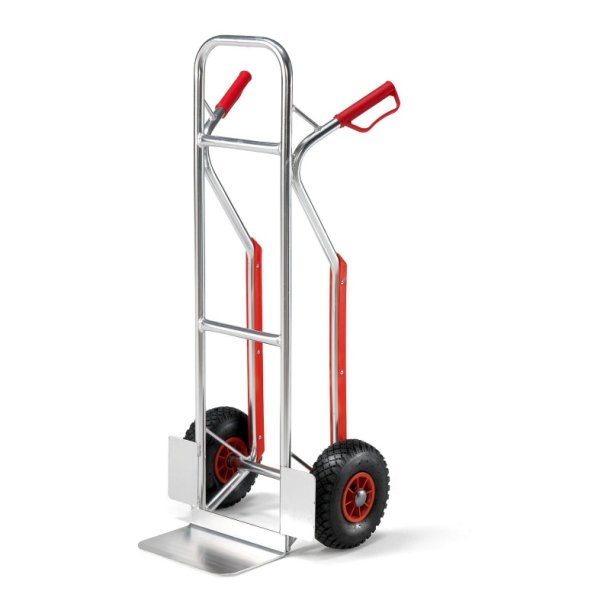 Skkevogn - Letvgt - Aluminium - glideskinne - 150 kg - Luftgummi hjul