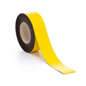 Magnetbnd - 50mm - med vinylbekldt overflade - skrivbar - gul