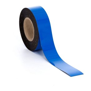Magnetbnd - 50mm - med vinylbekldt overflade - skrivbar - bl